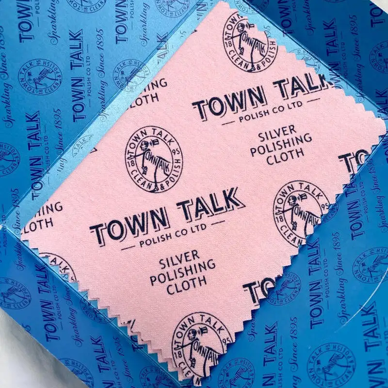 Town Talk Silver Polishing Cloth Anti-tarnish Silverware Cleaning Cloths for Sparkling Jewellery Bracelets & Watches