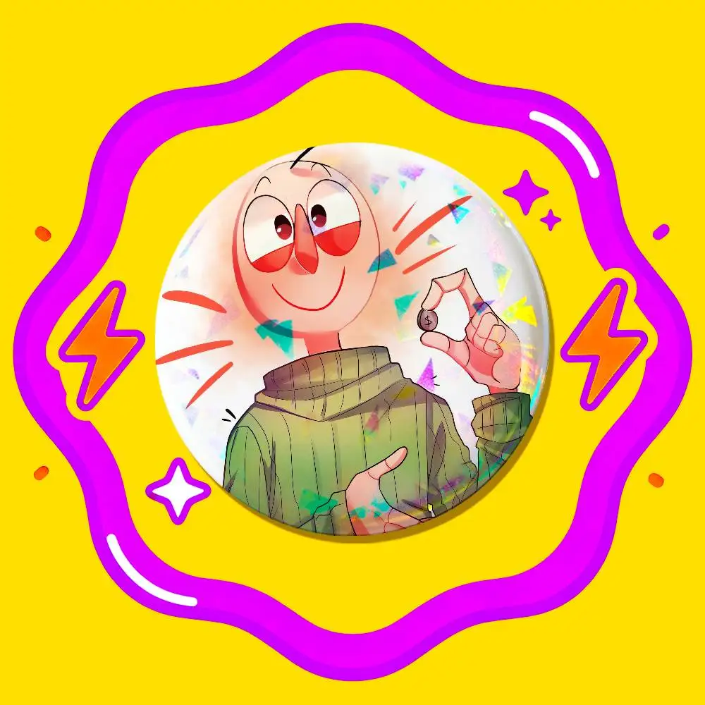 Round Metal Button Brooch Backpack Ita Bag Pins Gift Custom For Baldis Basics In Education And Learning Enamel Pin Badge