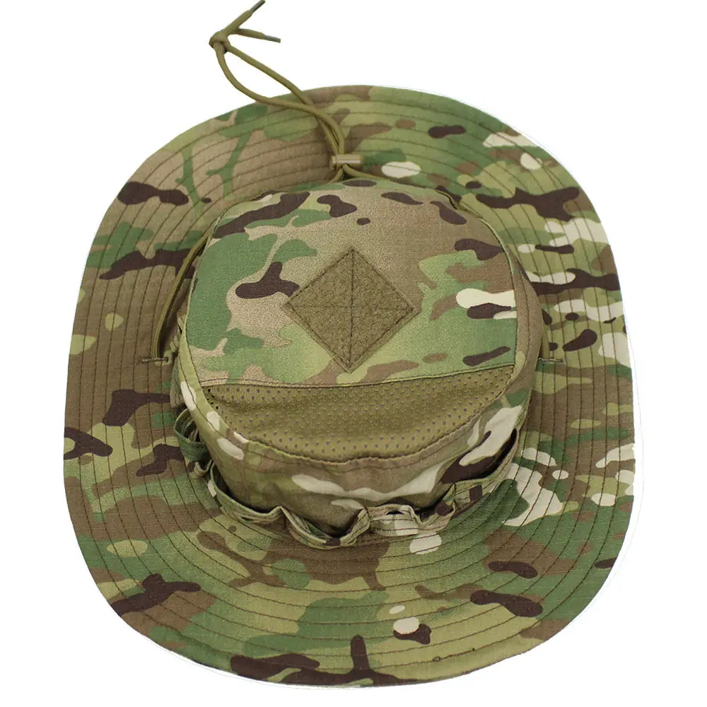 Camouflage Hat Tactical Big Brim Hat Summer Outdoor Mountaineering Camping Fishing Shade Bucket Hat