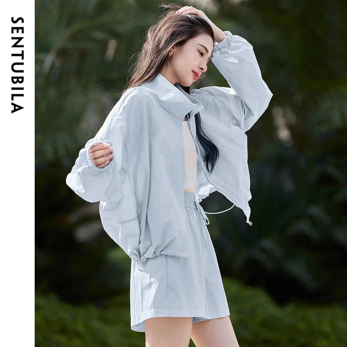 SENTUBILA Women Coat Autumn 2025 Sports Leisure Sunscreen Clothing Comfortable Outdoor UV Protection Coat 151R58940