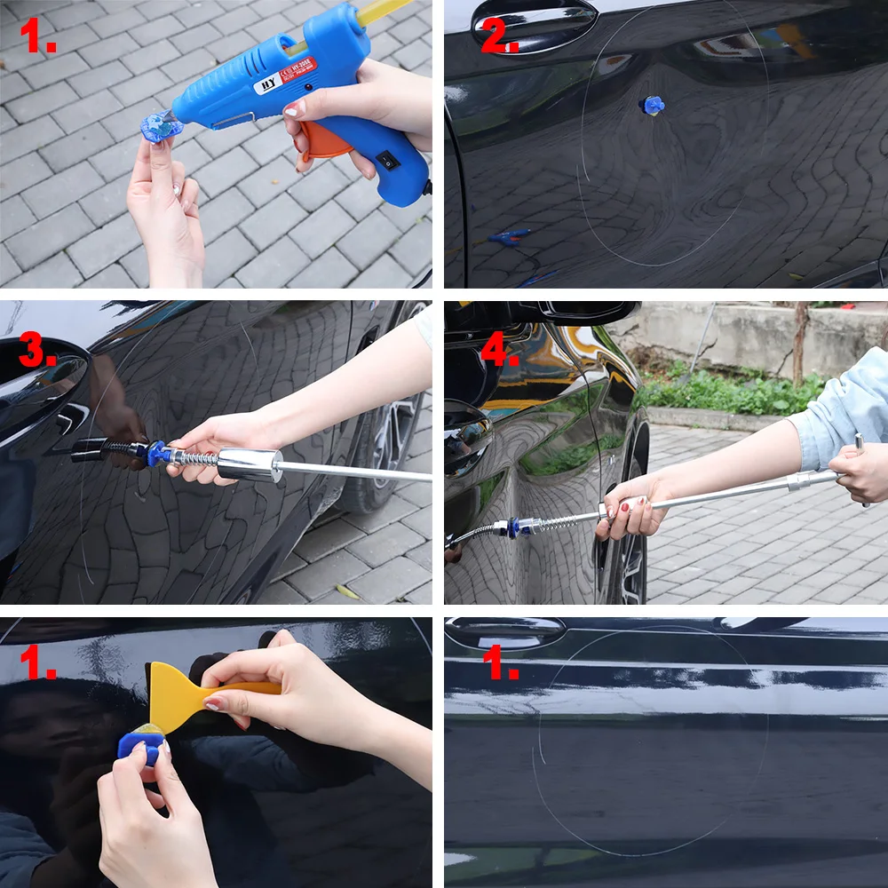 Professionelle Auto Dent Reparatur Werkzeuge Paintless Dent Reparatur Kit Auto Body Dent Removal Remover Kits Dent Puller für Auto Werkstätten