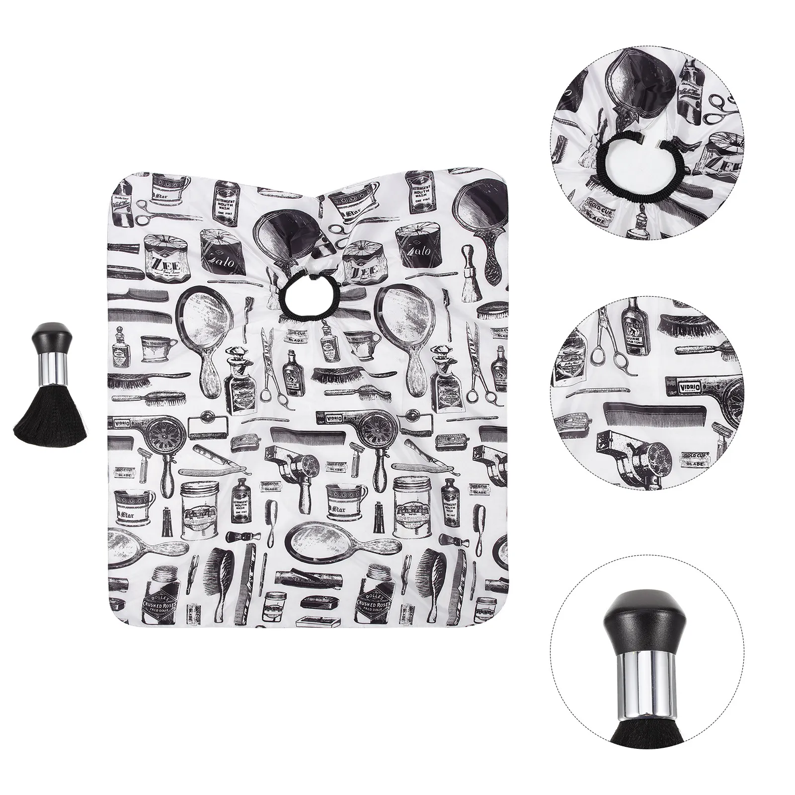 

Парикмахерский пеньюар-накидка для стрижки и окрашивания, набор щеток для чистки, щетка для шеи, регулируемая эластичная водонепроницаемая легкая модель для салонов красоты