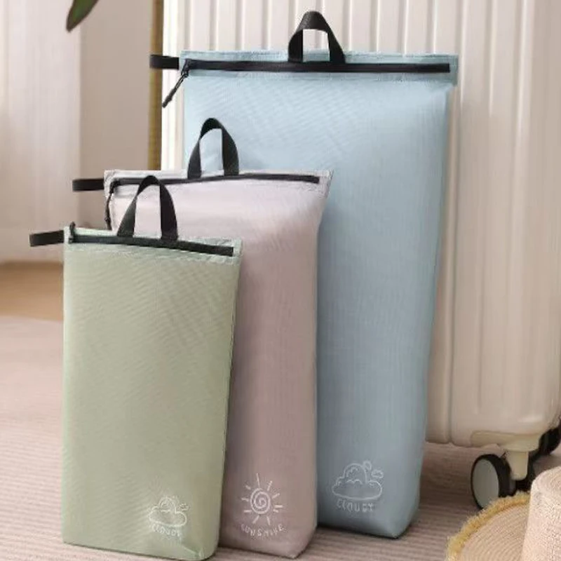 Multi-size Portable Waterproof Storage Bag Travel Toiletries Zipper Sorting Makeup Bag Outing Business Clothing Shoes Pouch