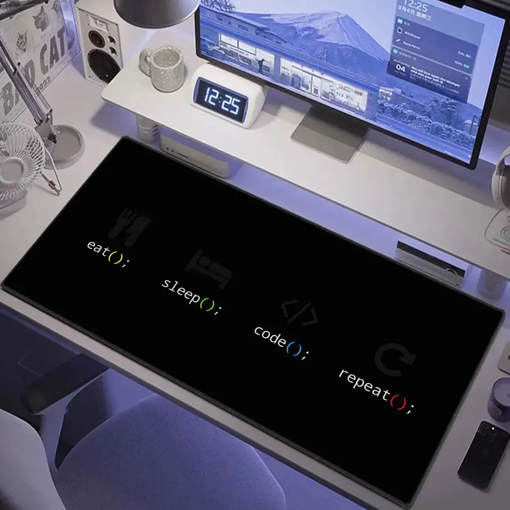 Python Programmer Eat Code Sleep Mouse Pad Printing Computer Mens Anime Gaming Table Carpet Mat Gamer Play PC Keyboard Desk