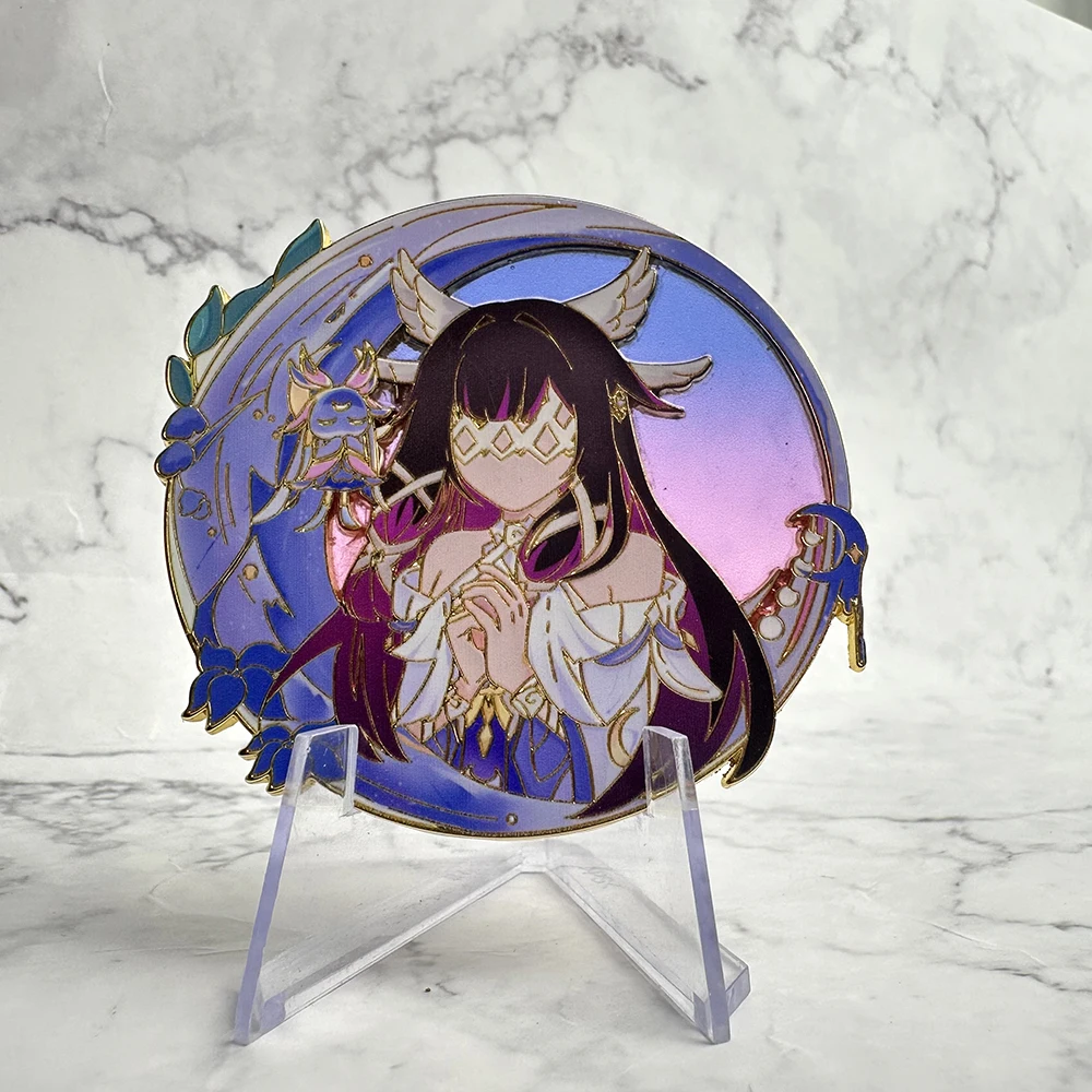 Gneshin Impact Durin Abzeichen Cosplay Anime Columbina Damselette Kostüme Pin Honkai Cyrene Kawaii Broschen Freund Geschenk Home Decor – Detail 9
