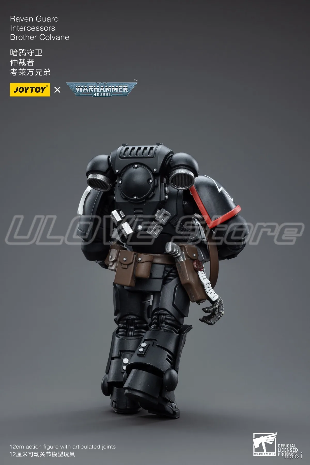 

В наличии Оригинальная фигурка JOYTOY Warhammer 40K Raven Guard Intercessors Brother Colvane, масштаб 1/18, подарочная модель