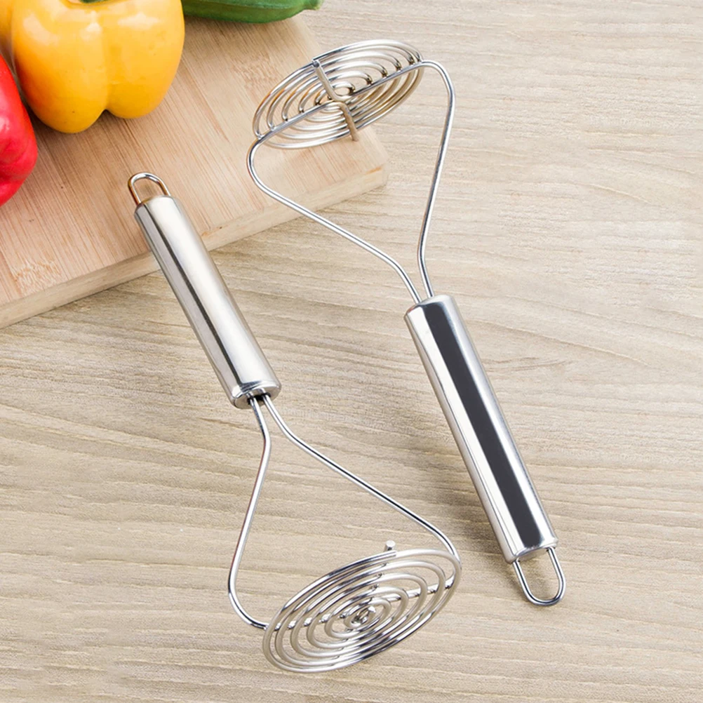 

2PCS Potato Masher Vegetable Ricer Stainless Steel Fruit Press Tool Manual Food Processor Kitchen Gadget Easy Use Camping Picnic