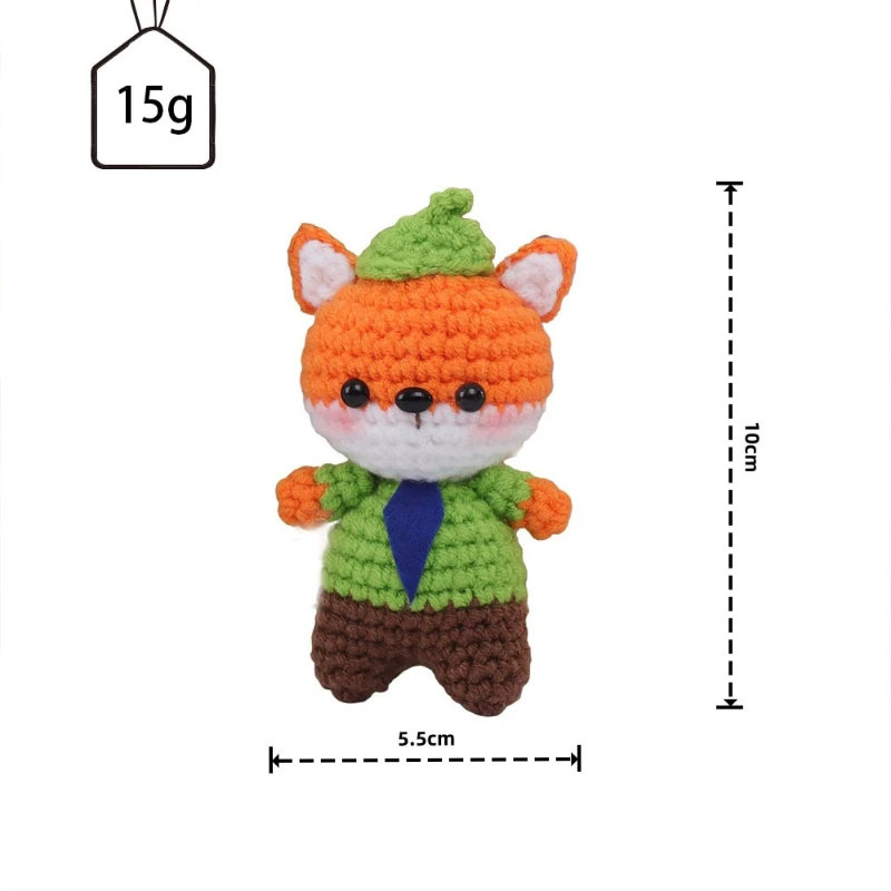 New Original Handmade Crochet Doll Exquisite Bag Pendant Craft Ornament Knitted Yarn Keychain Handmade Figurine Home Decor Gift - view 5