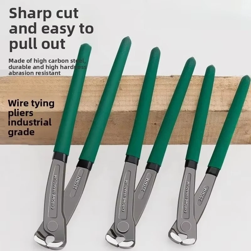 Industrial Grade Wire Pliers Multifunctional Tower Pincers Non Slip Grip Flat Nose Cutting Tool for Wire Twisting and Nail Pull