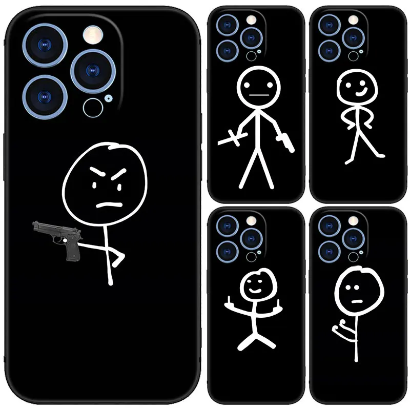 Funda de teléfono de Matchman con dibujos animados, Stickman para Huawei Nova 12i 11i 8i 10SE 9SE Y91 Y90 Y72 Y71 Y70 Y8P Y9S Y6P Y7P Y9 Prime 2019