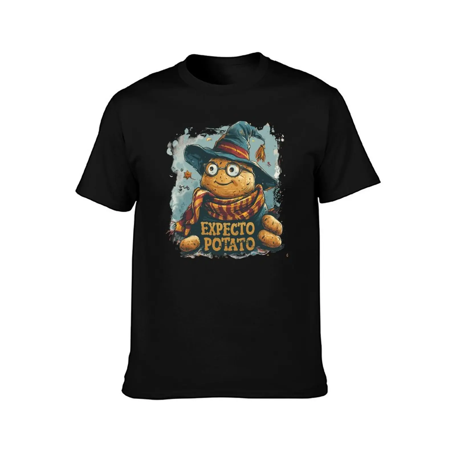 Expecto Potato - Fantasy Funny T-Shirt Comfortable Basic Crew Neck Tee T-Shirt