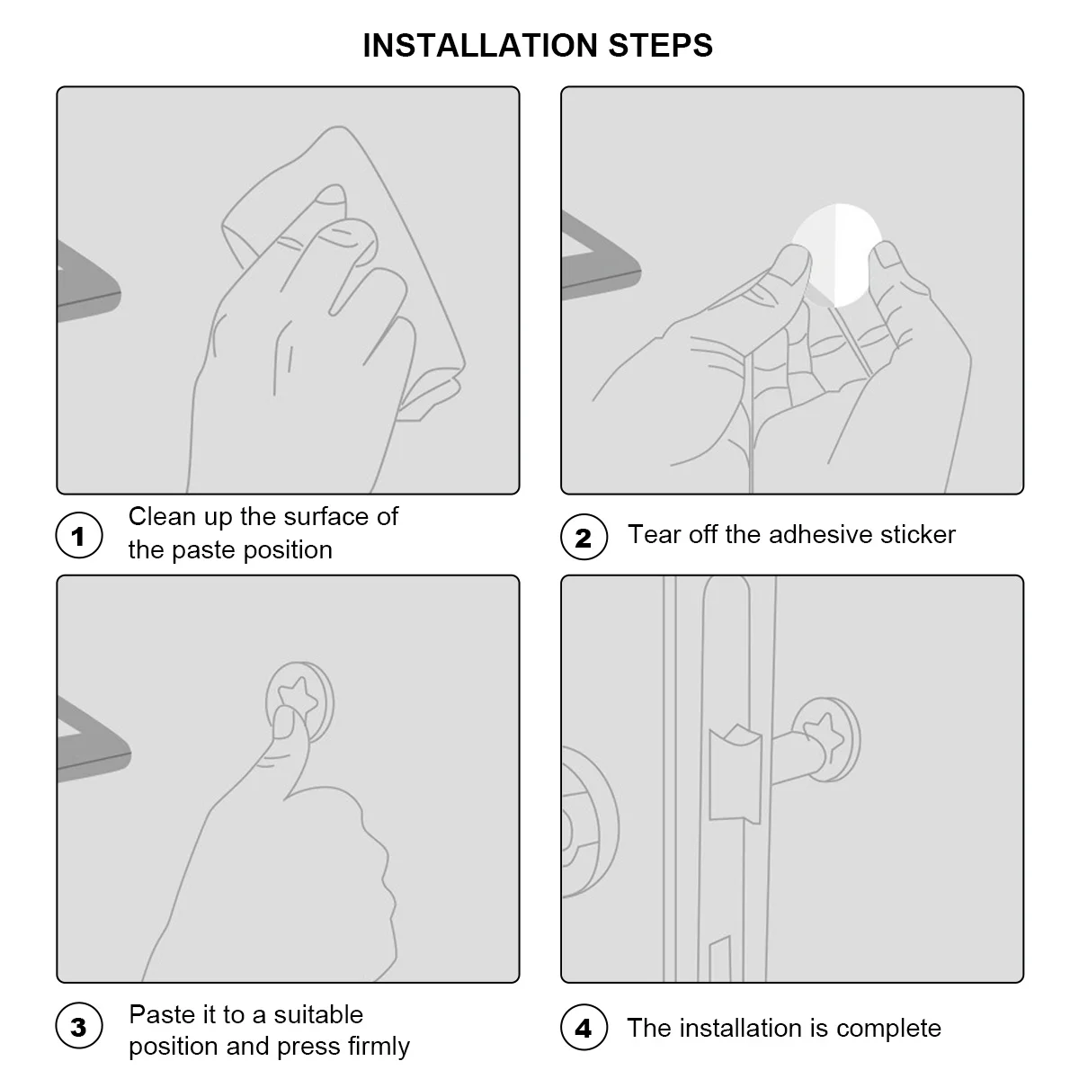 

8pcs Door Bumper Self-Adhesive Wall Protector For Door Knob Anti-Collision Table Corner Guard Cushion Transparent Pvc Abs