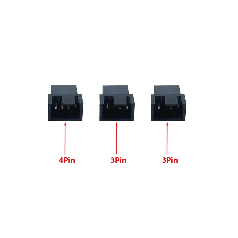 1 to 3 Way Motherboard 4 Pin PWM Connector Cooling Fan Extension Cable Computer Fan Cable 4p One Point Three HUB