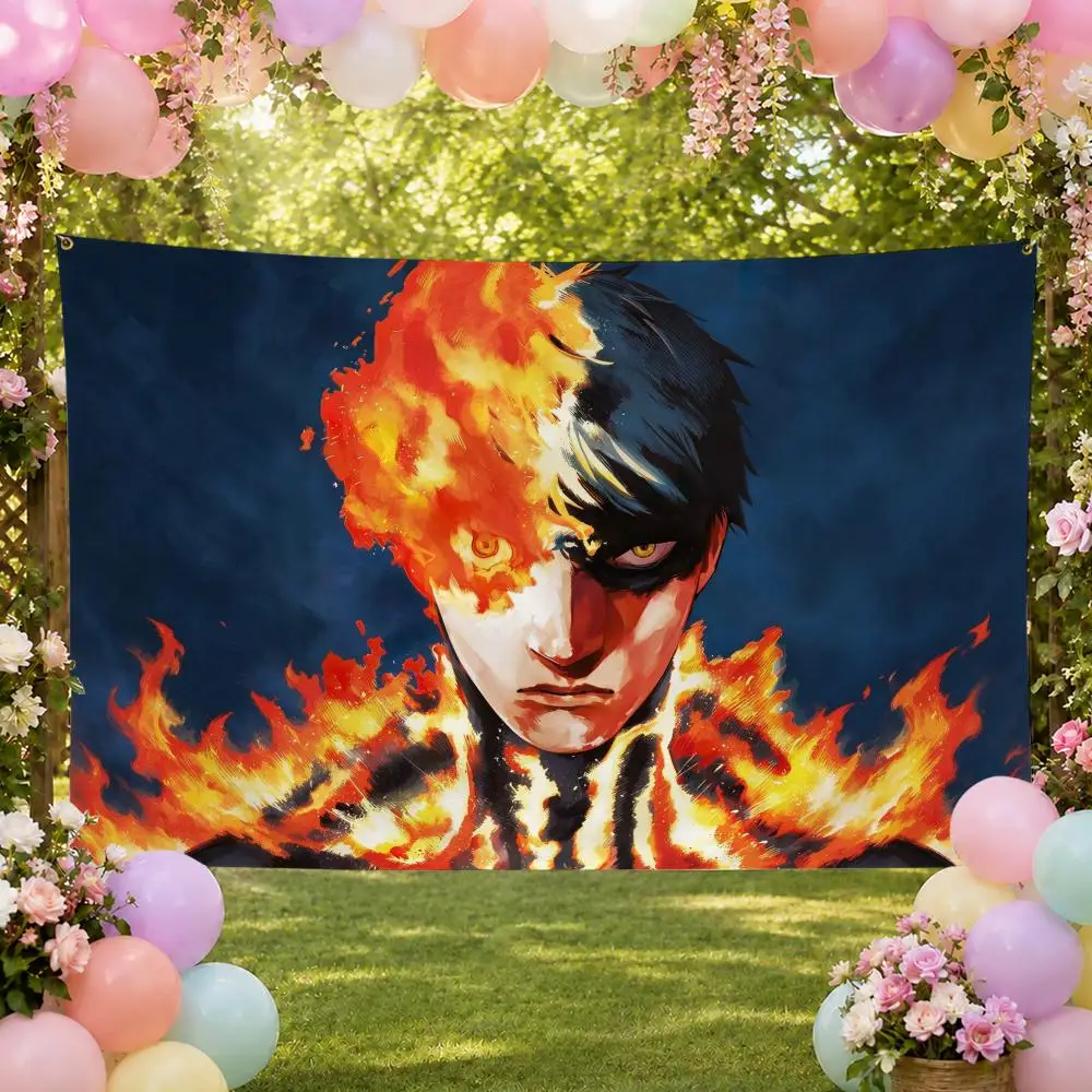 Anime Popular Classic TV Fire Punch Flags Fan Banner Tapestry Wall Hanging Garage BarDorm Camp Party Outdoor Home Decor Gift