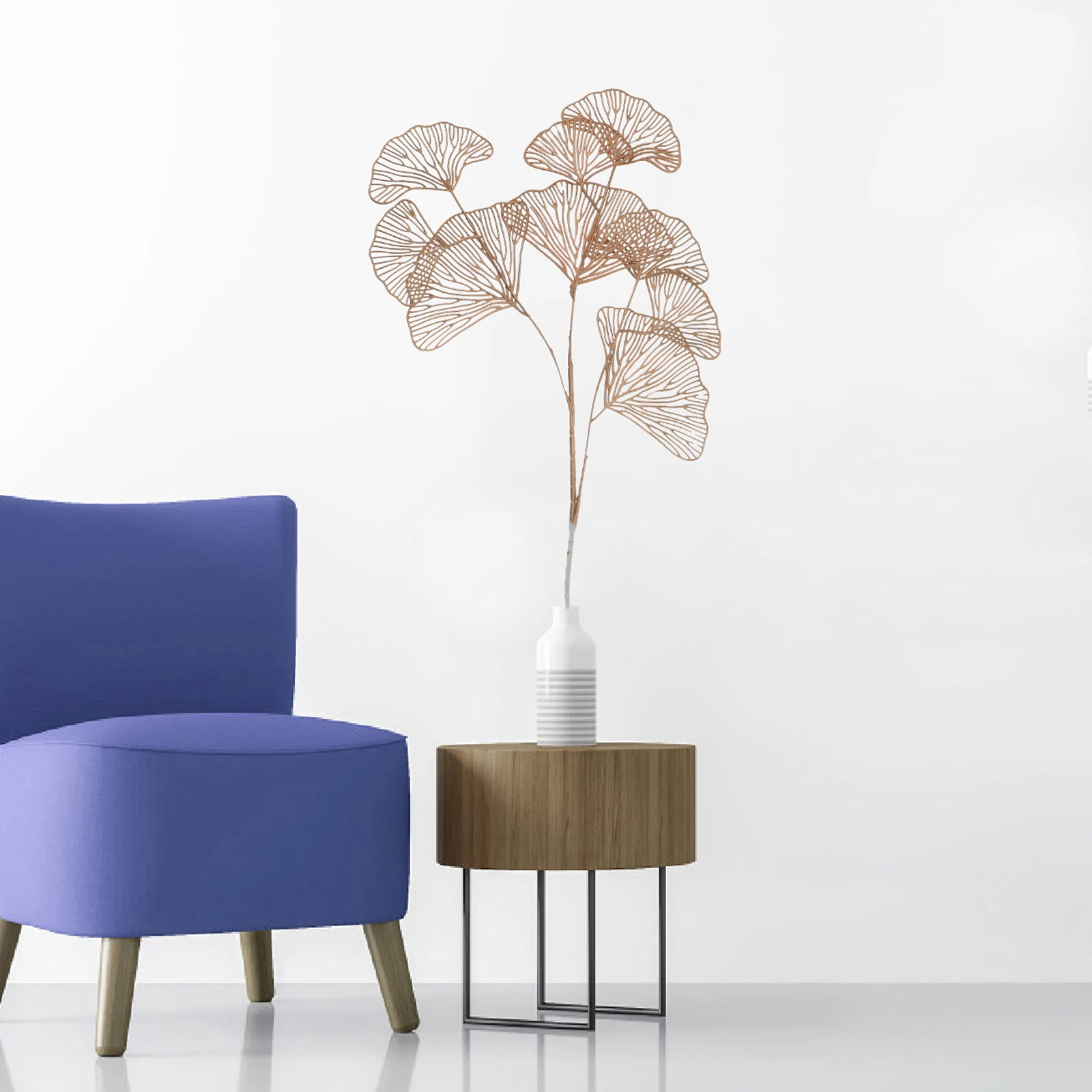 

2pcs Simulated Ginkgo Wedding Wedding Decor Props Lifelike Simulation Plant Artificial Plant Decor Home Office Party
