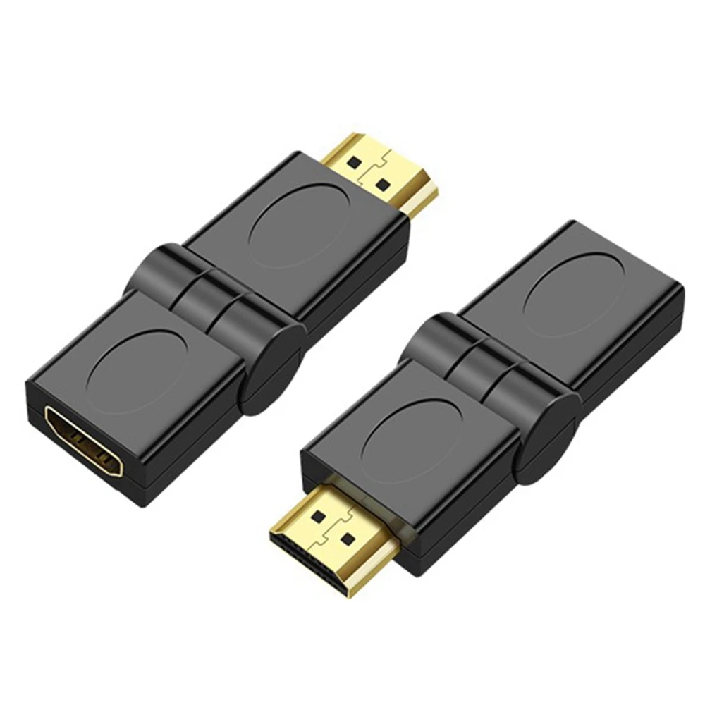 HDMI male to HDTV compatible female cable adapter converter for 3D 1080P HDTV XBOX PS3 DVD right angle 180 ° rotary extender