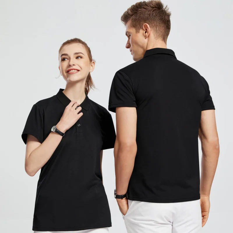 Yaz moda düz renk yaka düğmesi kısa kollu Polo GÖMLEK rahat nefes rahat üstleri