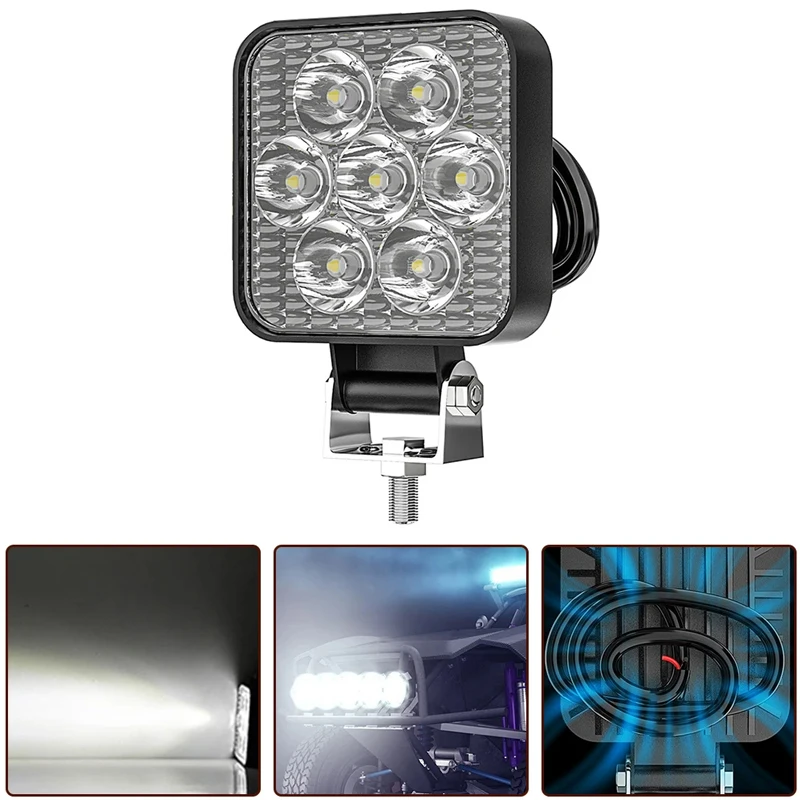 Led 24v truck lights mini work lights trailer lights 21W spotlight Fog light for motorcycle car Offroad Pickup truck accessories