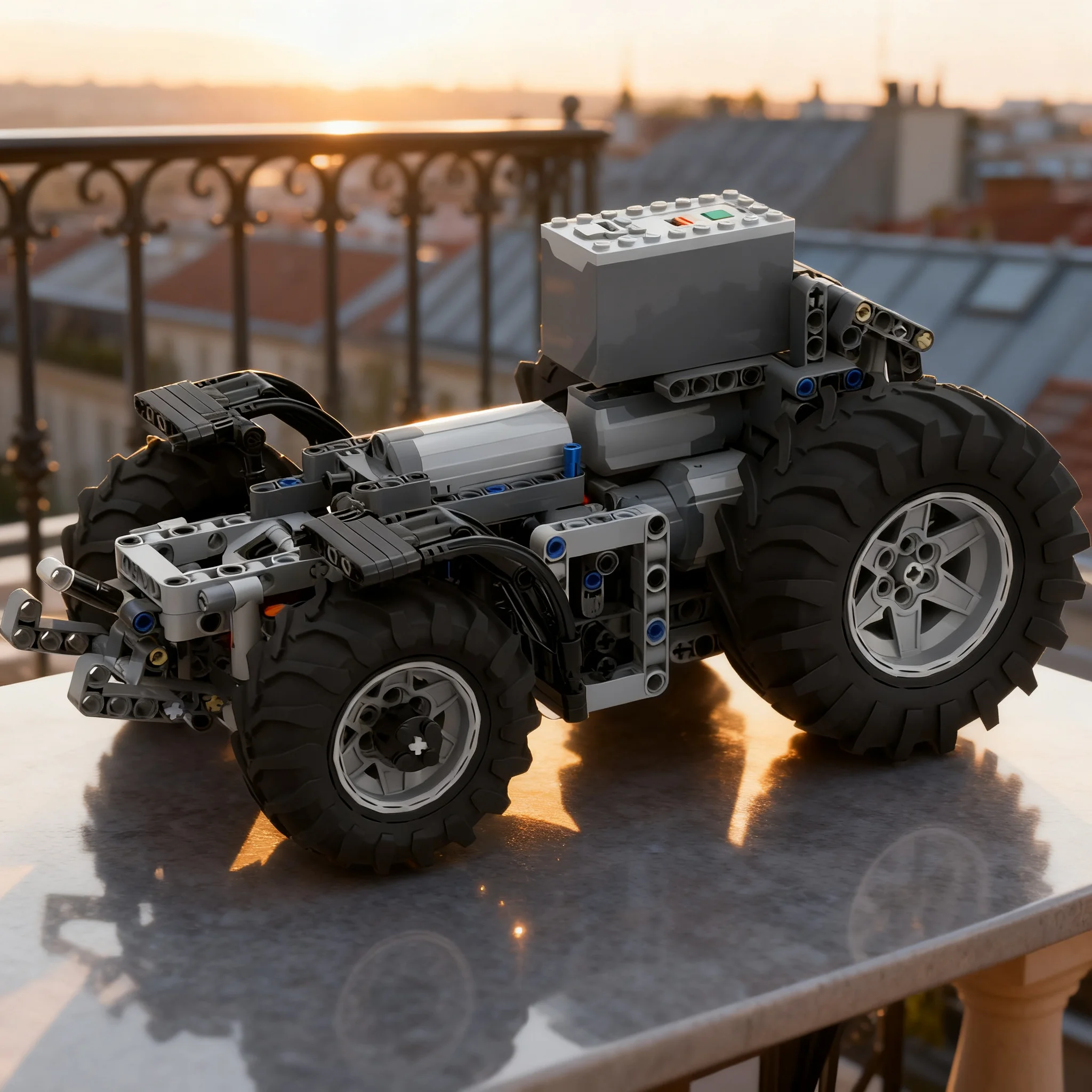 507-piezas-moc-chasis-de-tractor-universal-version-pf-v4-modelo-tecnico-bloques-de-construccion-juguete-educativo-de-cumpleanos-diy-arte-de-ensamblaje-3d