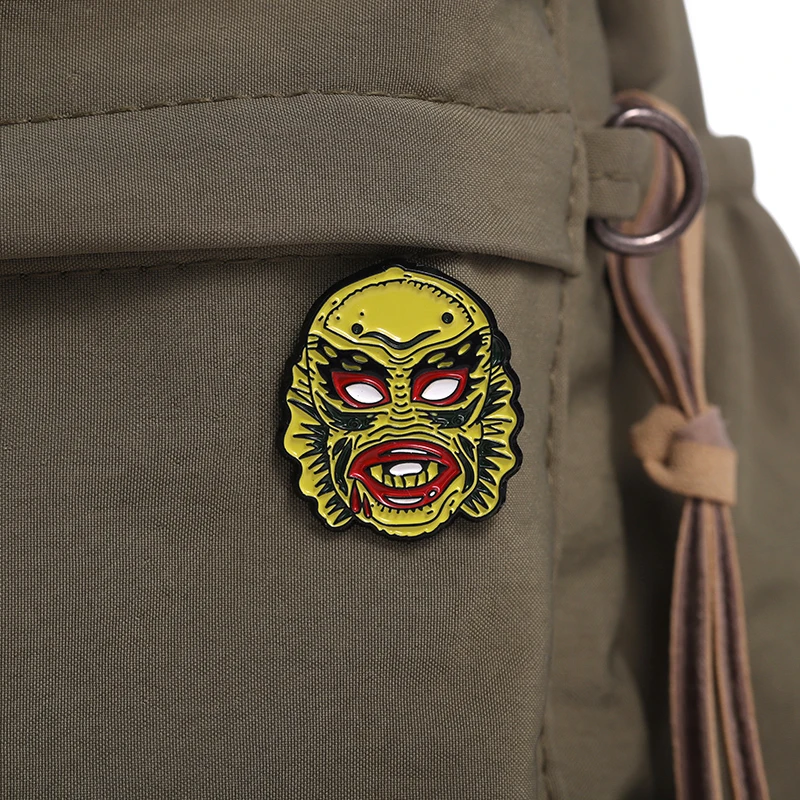 Films Monsters Theme Enamel Pins Fish Face Count Dracula Horror Movies Badges Lapel Brooches Jewelry Accessories