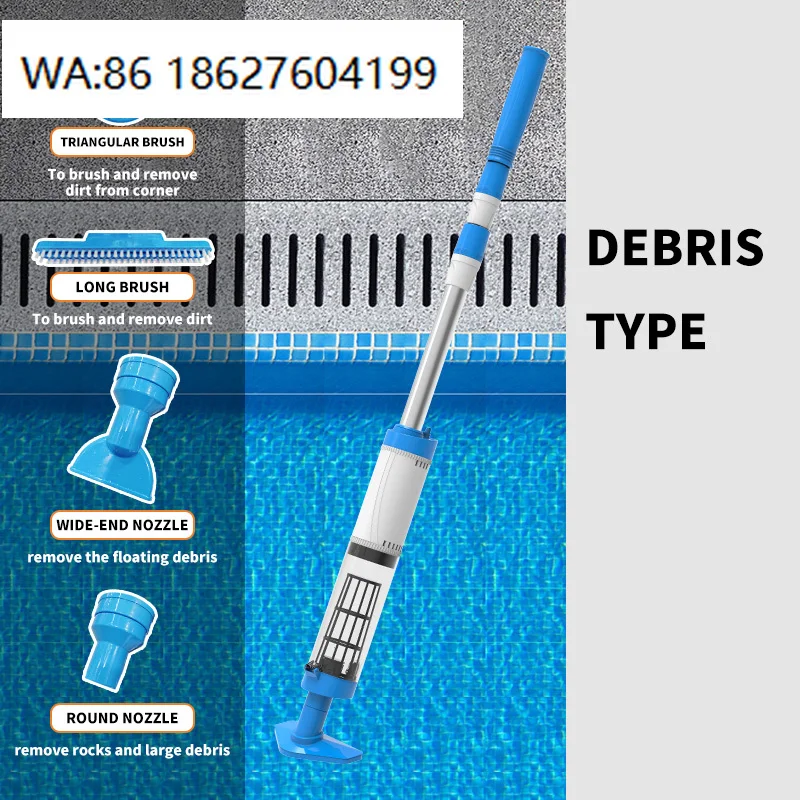 Cordless Pool Cleaner Double Brushes Remote Control CE Certificate Strong
