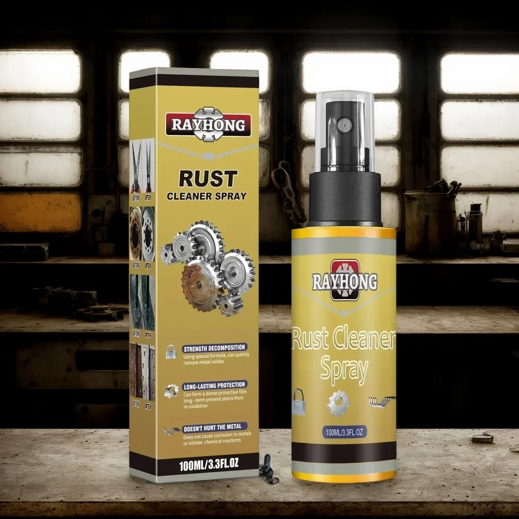 

100ml Rust Remover Spray - Fast Acting Formula for Motorcycle Car Wheel & Tool Cleaning