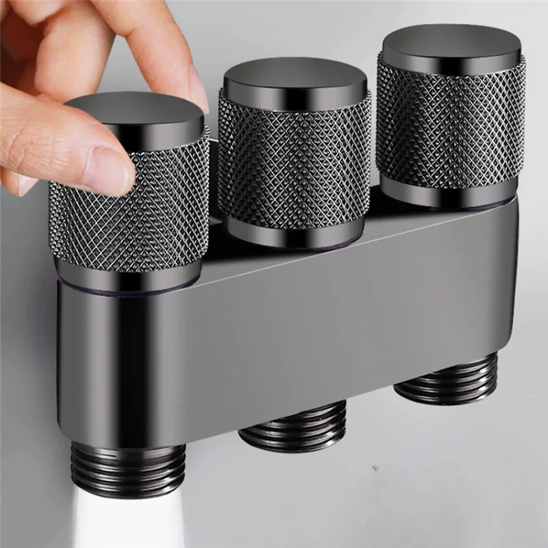 A97G Латунь Один в трехходовой стиральной машине с трехходовым управлением Хромированный/серый кран Трехходовой треугольный клапан G1/3Mini