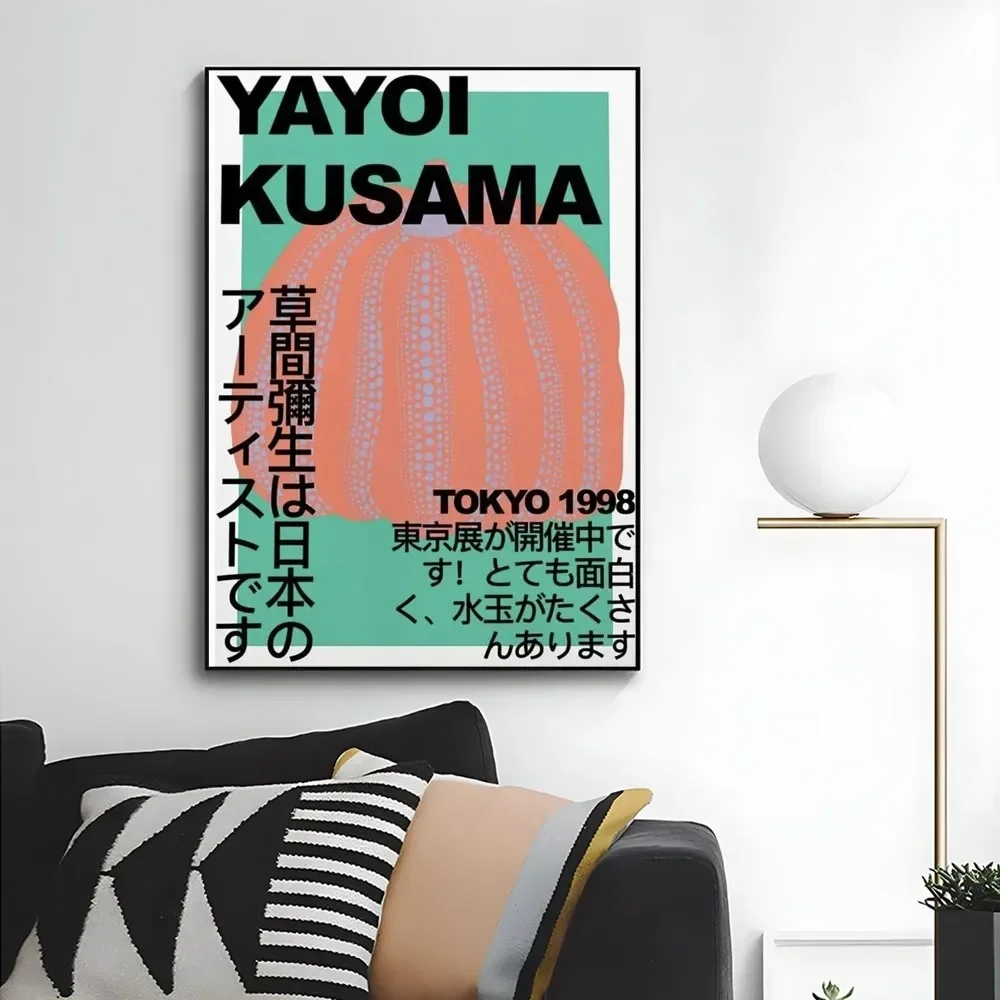 1pc Yayoi Kusama Tokyo Exhibition Poster Paper Print Home Bedroom Entrance Bar Cafe Art Painting Decoration