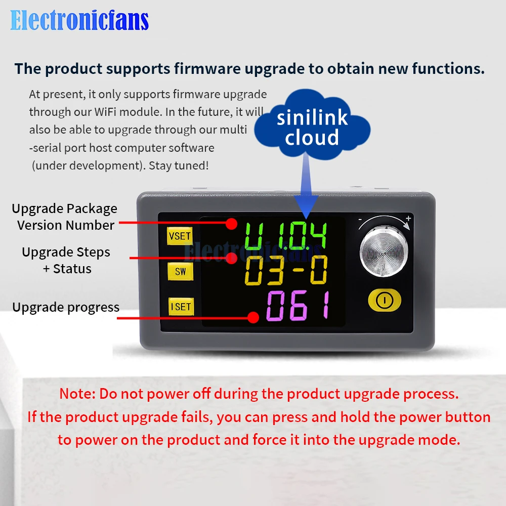 SK60SK120 CNC Lift-off DC Adjustable Voltage Regulator Constant Voltage Constant Current Solar Charging Module Input DC6-36V