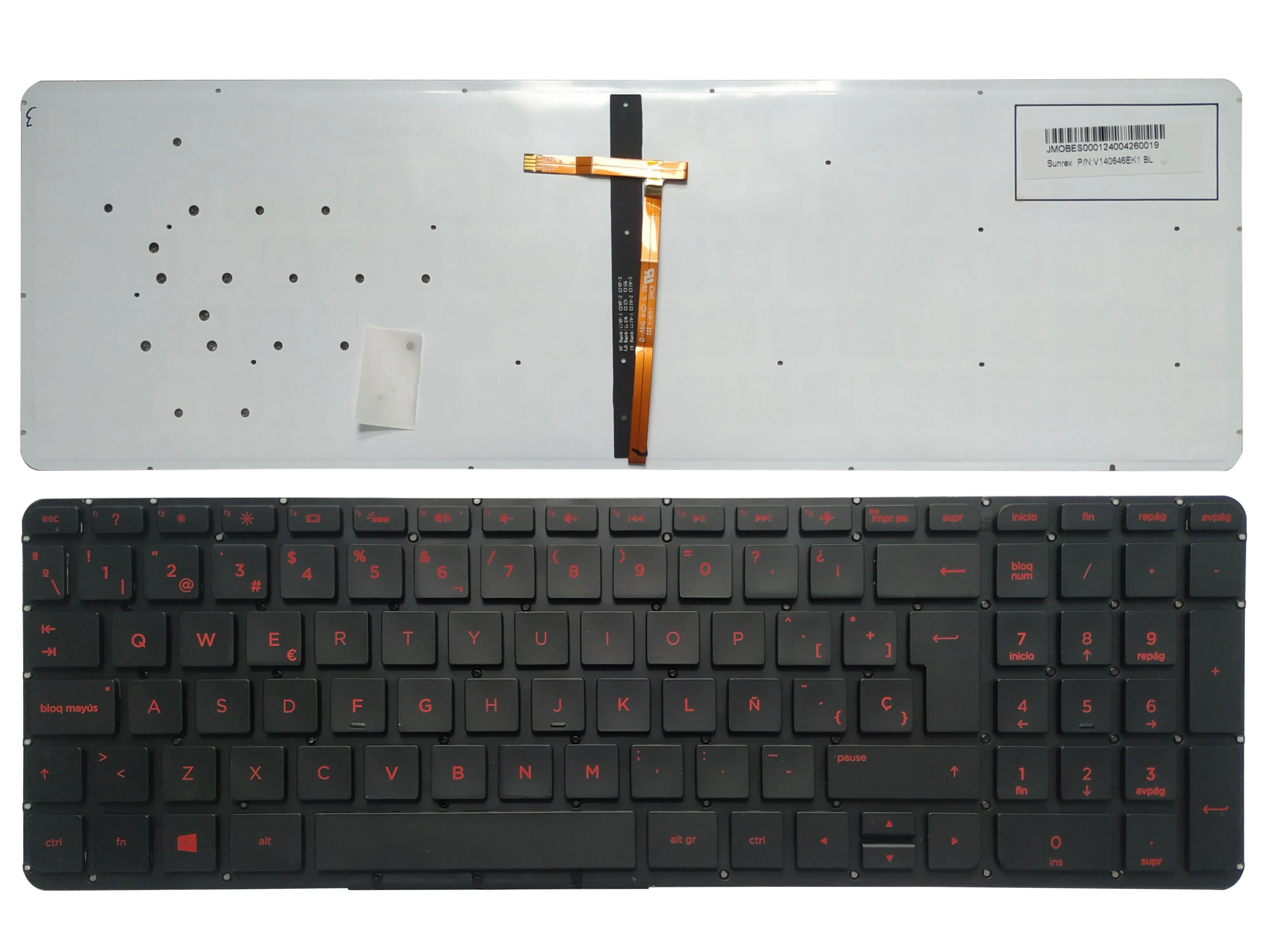 New Backlit Latin/Spanish Keyboard For HP Pavilion 15-P 15-P000 15t-p000 15t-p100 17-f 17-f000 17t-f000 17t-f100 TPN-Q140 Q143