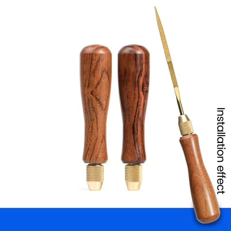 

Деревянная ручка напильника, деревянные ручки с латунным цанговым патроном для небольших файлов, аксессуары «сделай сам»