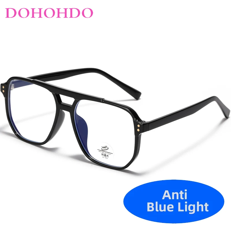 

DOHOHDO Fashion Anti Blue Light Men Goggles TR90 Soft Double Beam Glasses Frames Women Optical Computer Eyeglasses UV400 Glasses