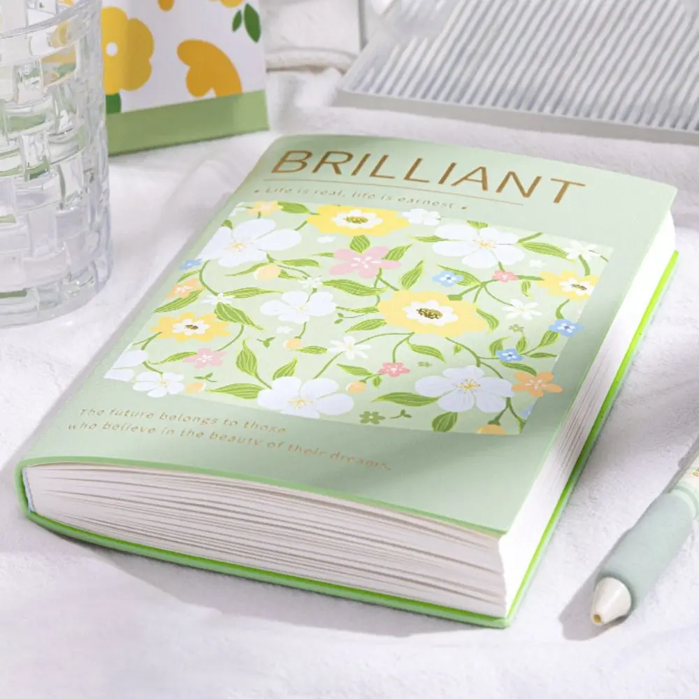 260 Pages Floral Design Diary Notebook To Do List Matte Surface Writing Pads Taking Notes Time Organizer Planner Notepad Student