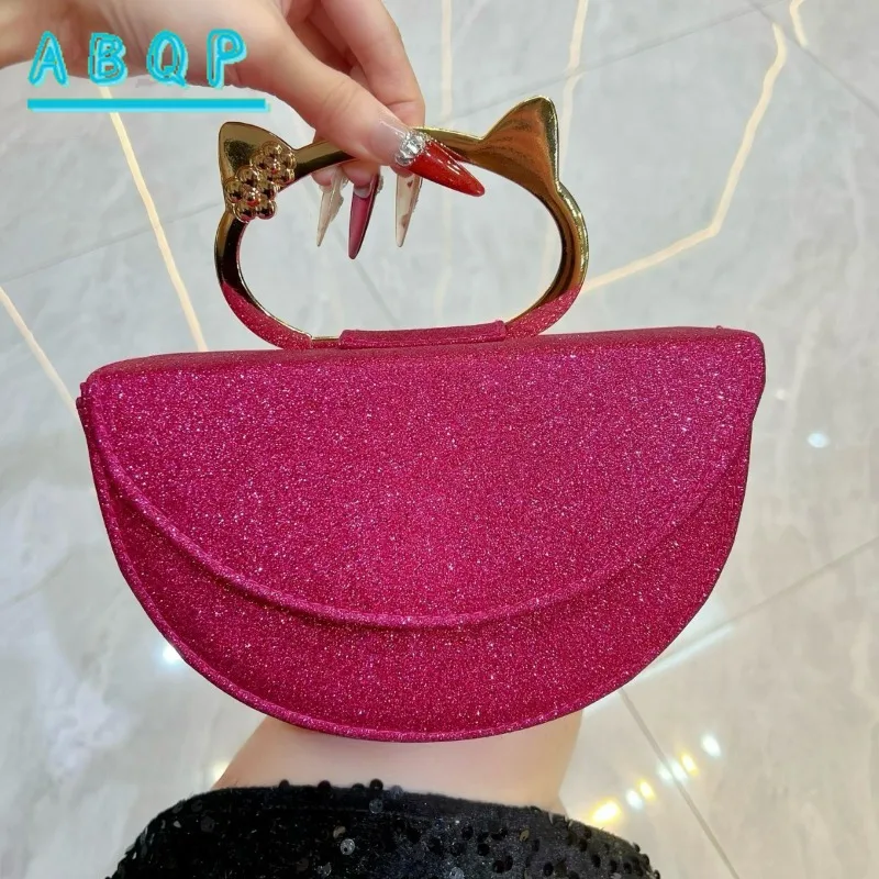 

New Dinner Handbag Luxury Brand Fashion Dinner Party Women's Handbag Shiny Women's Shoulder Crossbody Bag Large Capacity