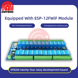 ESP8266 WIFI modulo relè a 24 canali ESP-12F scheda di sviluppo relè alimentatore 5V/12V/24V/10A per controllo Wireless Smart Home