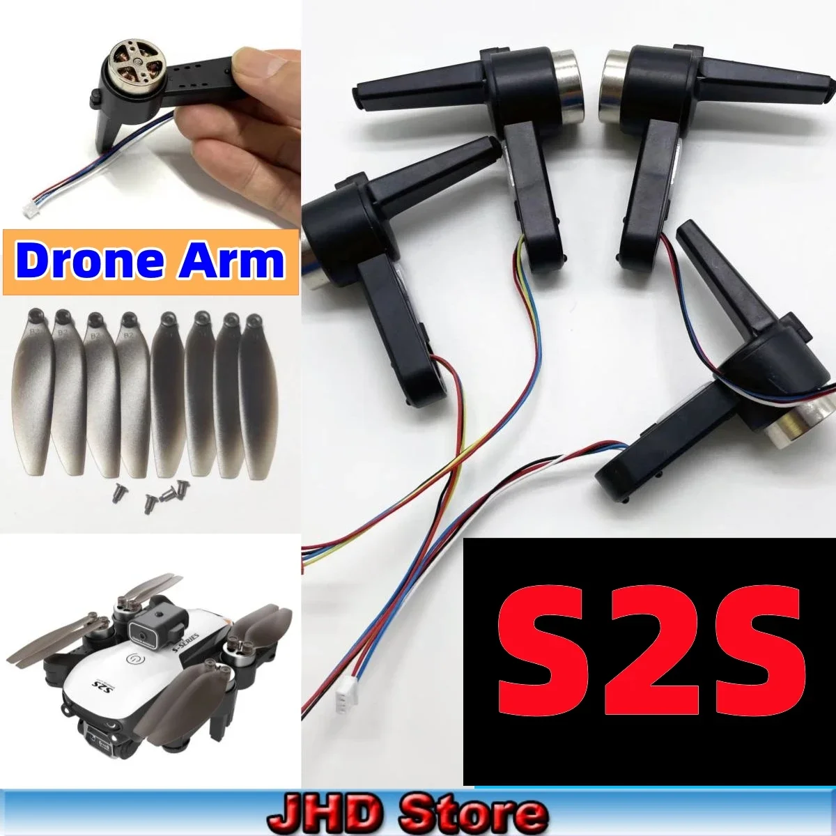 

JHD Original S2S Drone Motor Arm Spare Part Front / Rear Arm Left / Right Arm S2S Paddles LS-S2S Propellers