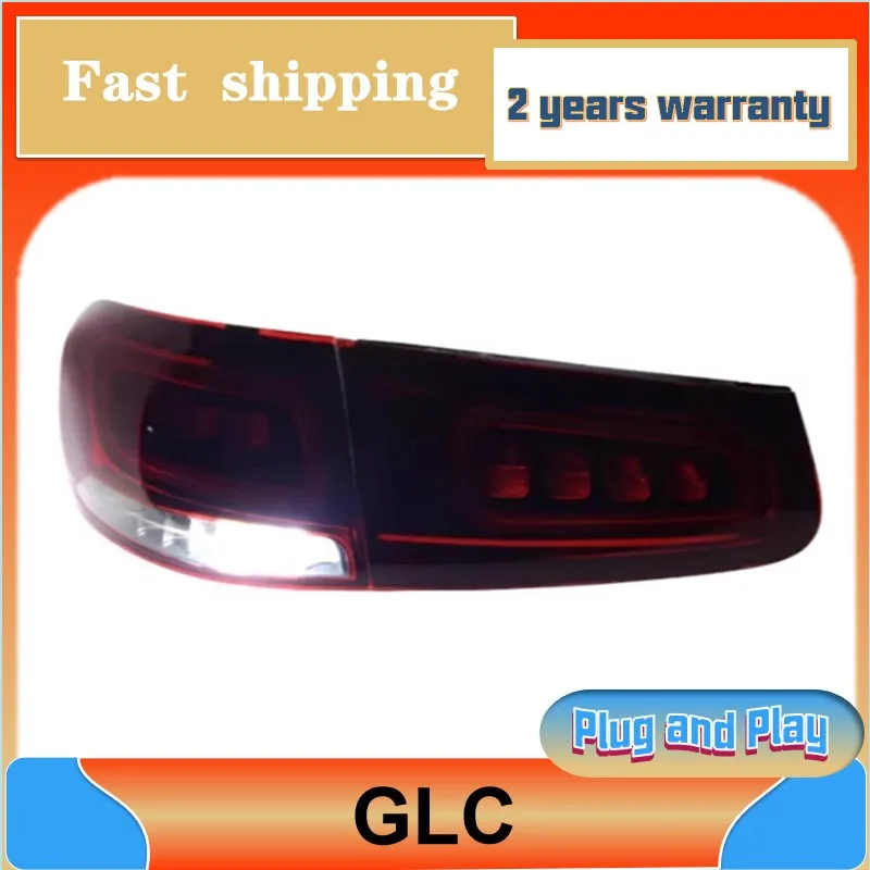 تصفيف السيارة لبنز GLC الذيل ضوء 2016-2019 GLC300 الخلفية الذيل ضوء بنز GLC260L الخلفية DRL الضباب الفرامل عكس بدوره إشارة #5