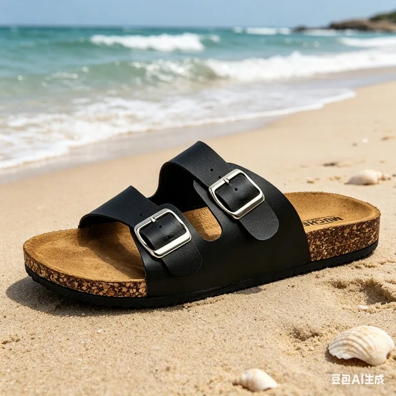 

Мужские уличные сандалии, модные классические унисекс-шлепанцы для мужчин, удобные летние сандалии из пробки и микрофибры, большие размеры 36-46