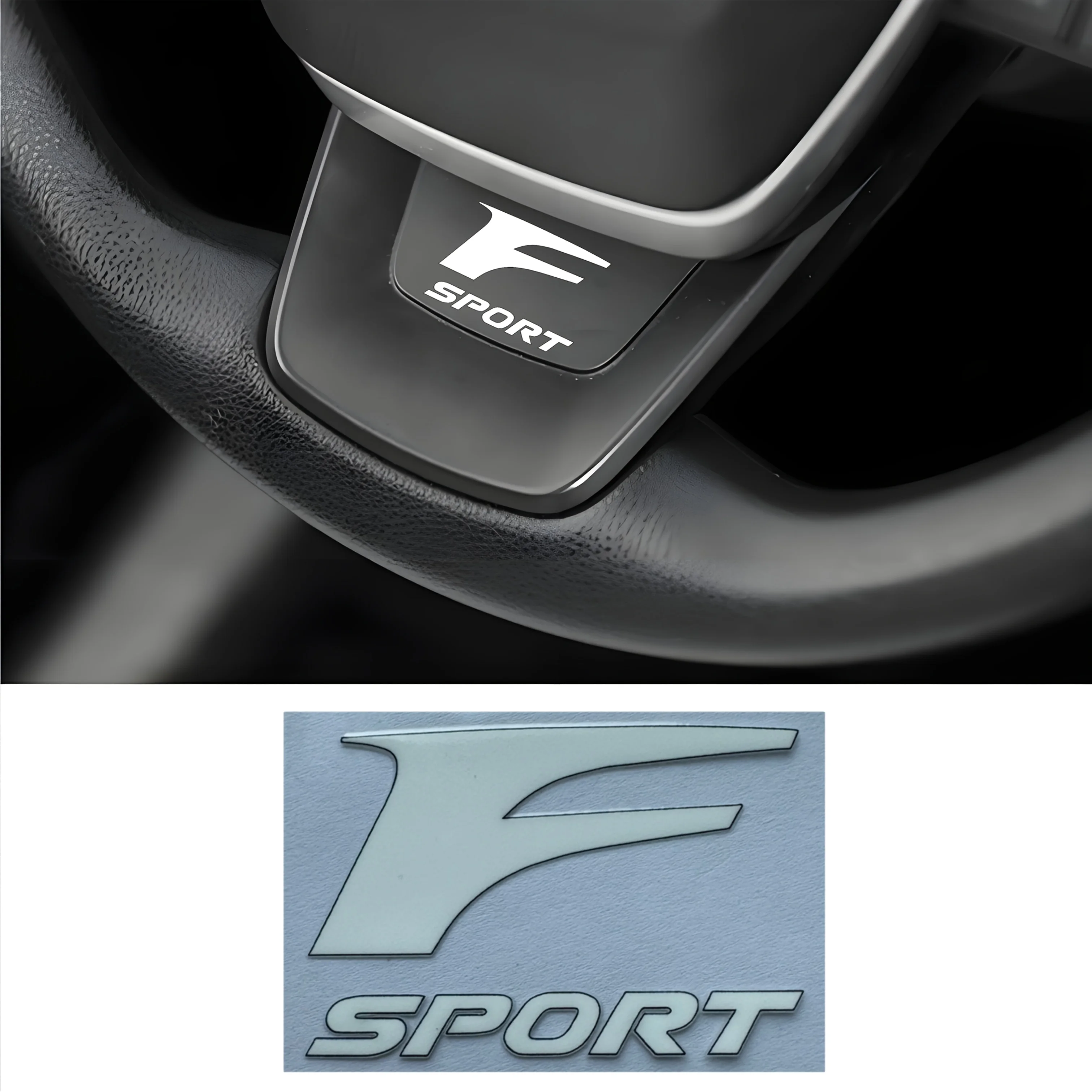 2PCS "F Sport" Logo Sticker for Car, Sporty Design Decal, Auto Exterior Personalization Accessory