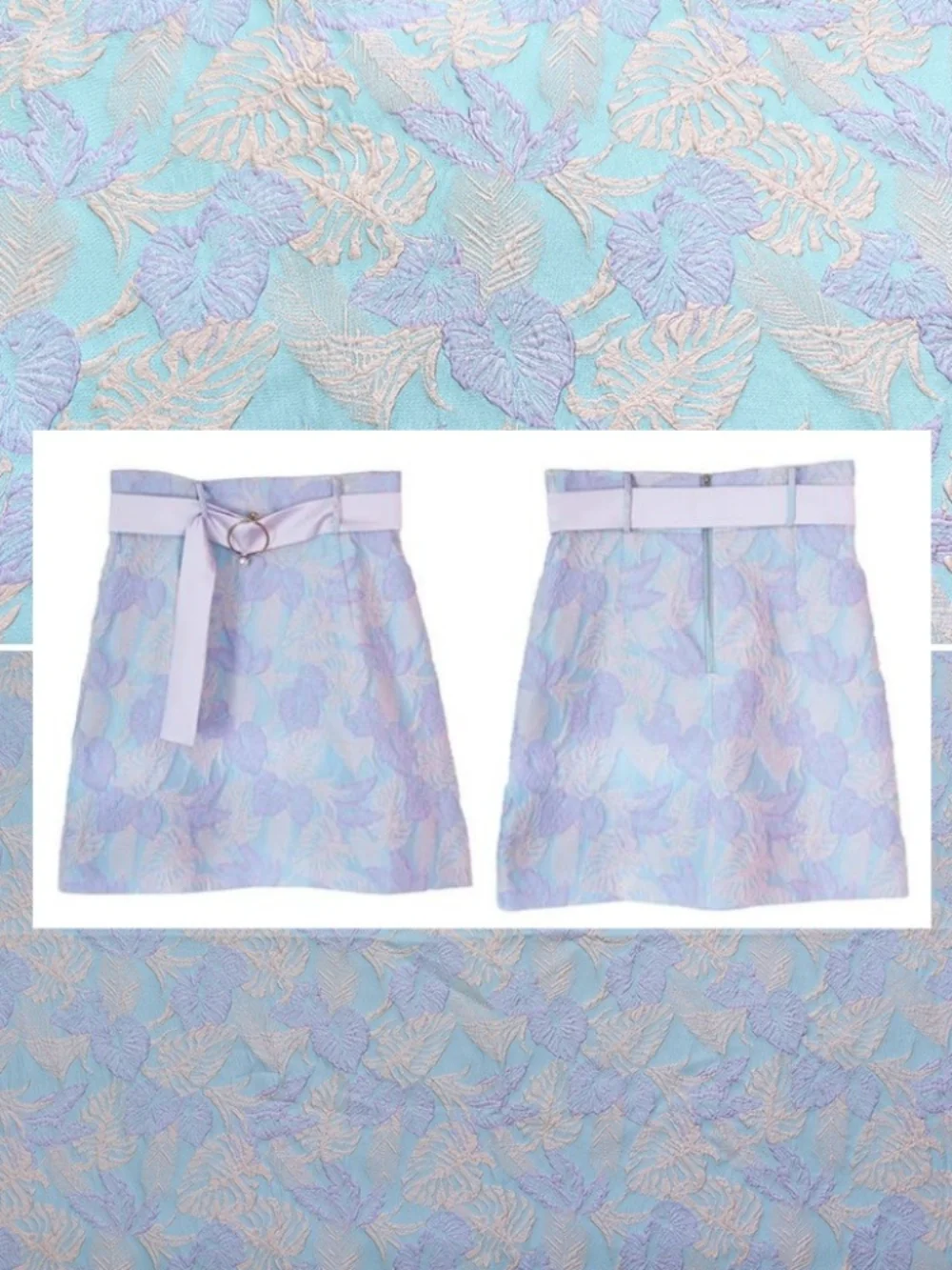 

Brocade Jacquard Fabric Yarn Dyed Elegant Fragrance Leaves Clothing Dress Suit High-end Cheongsam Cloth Per Meter