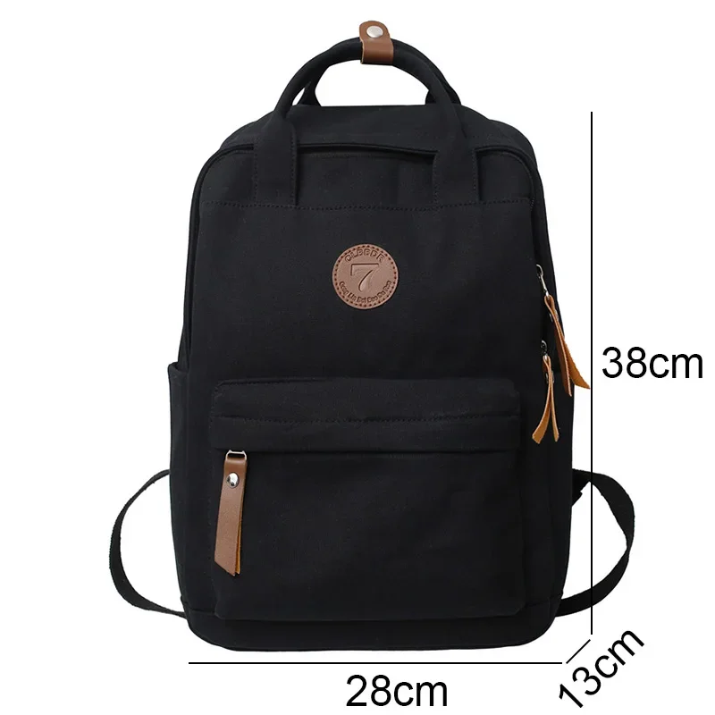 Nowy damski męski płócienny plecak uniwersytecki Mężczyźni Kobieta Retro Podróżna torba na książki Dziewczyna Chłopiec Laptop Student Moda Vintage Lady Torby szkolne — zdjęcie 5