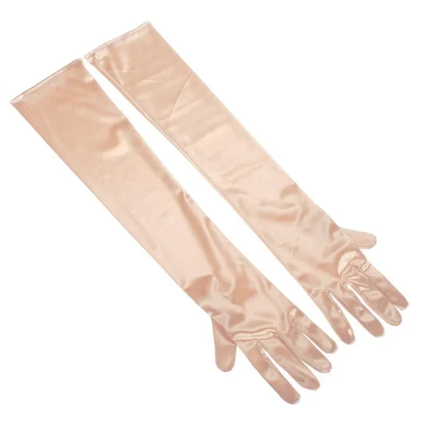 Gants Longs en Satin pour Patients de Mariage, Extra Complets, Colorés, pour Bal, Spectacle, Opéra, brev