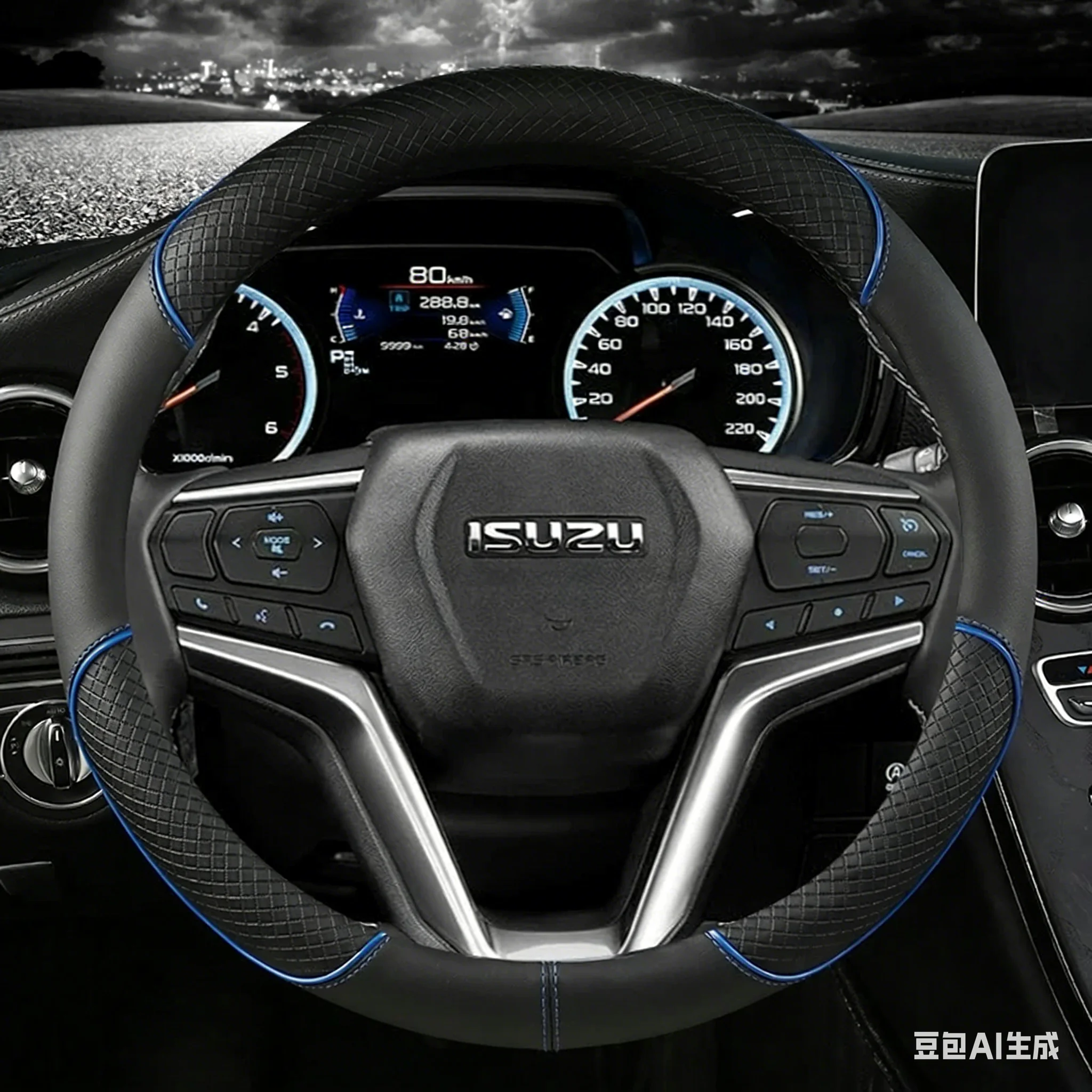 For Isuzu D-MAX 2013-2018 mu-X 2013-2018 D-Max MU-X III 2020- 2023 Car Steering Wheel Cover PU Leather Auto Accessories