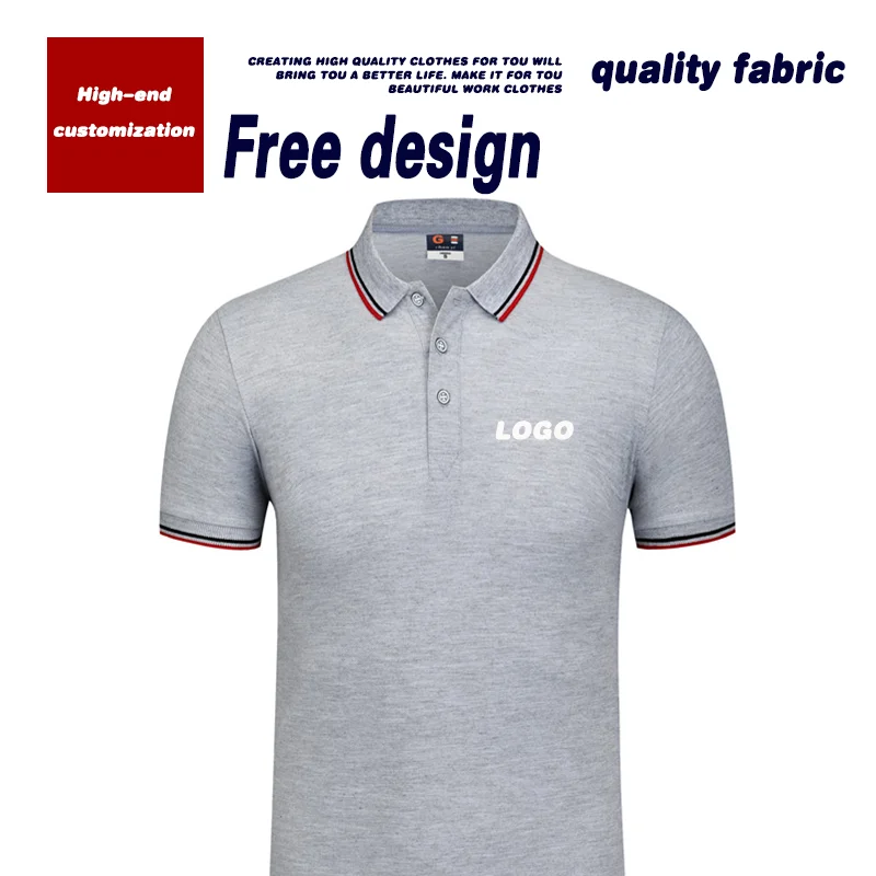 Summer polo shirt overalls customized T-shirt customized short work clothes lapel advertising shirt embroidered printed logo