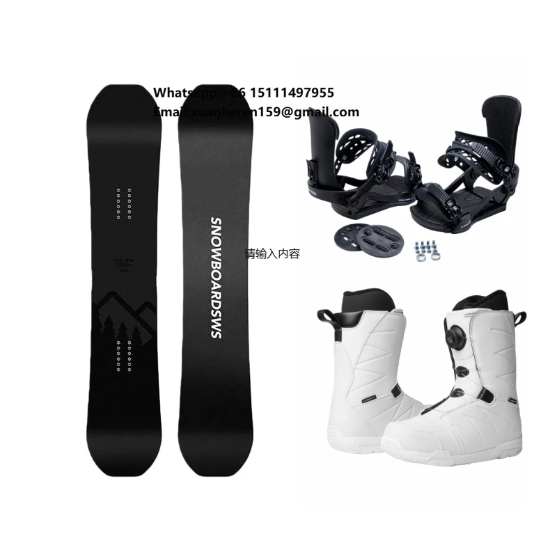 Snowboard for Adults Men and Women Winter Universal Snowboard Kit Skis Snowboard Skiing  Set Freestyle Wood Core