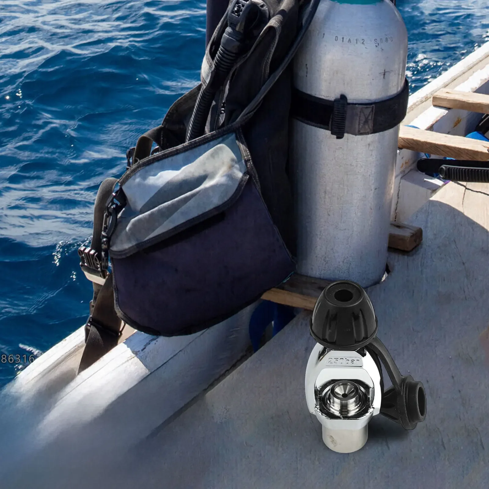 High Pressure DIN to Yoke Regulator Adapter, Scuba Diving Tank Filling Valve Connector with Dust Cap