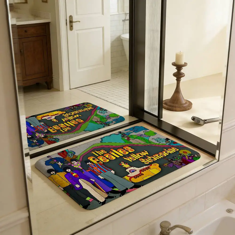 The B-Beatles Band Door Mat Kids Room Bedroom Decoration Balcony Anti-Slip Doormat Living Room Doormat Area Rug