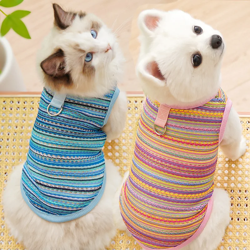 

Summer Pet Vest for Small Medium Dog Cooling Clothes Chihuahua French Bulldog Breathable Clothes Puppy Casual Shirt Dog Costume