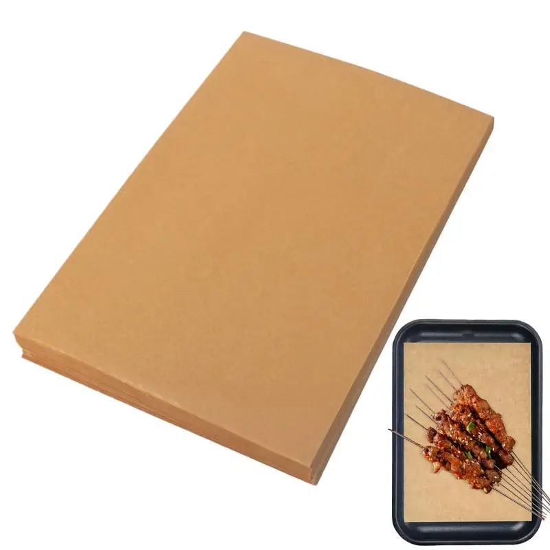 100pcs Baking Mat Sheet about 23x33cm Non-Stick Parchment Paper Baking Paper Heat-Resistant Oven Liner Grease barrier paper