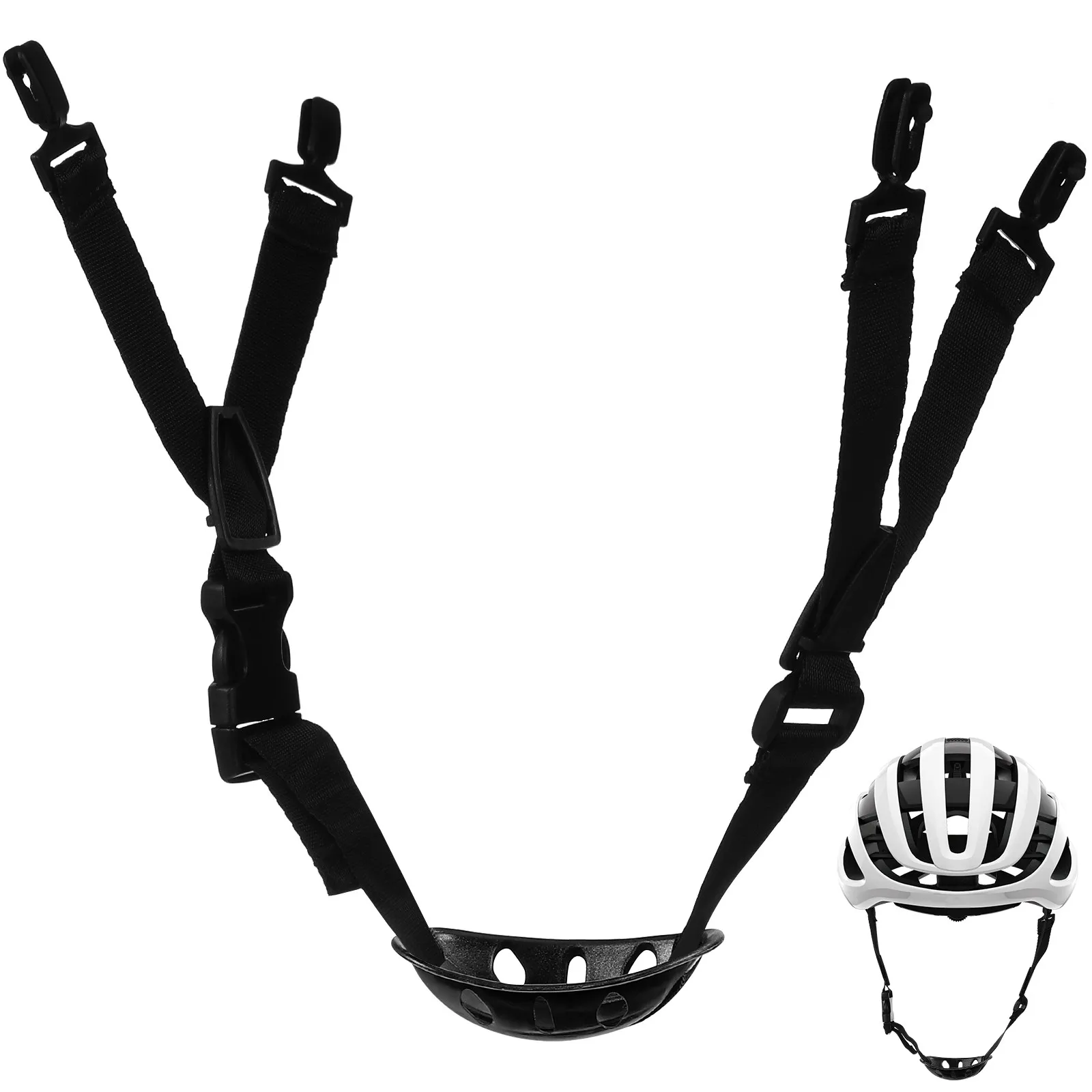 6 Pcs Chin Strap for Hat Straps Hardhat Construction Bulk Black Hats